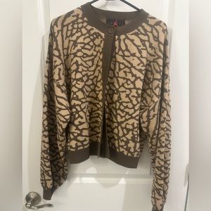 Jordan Loose Fit Sweater Cardigan-oversized-(matches Jordan 3)